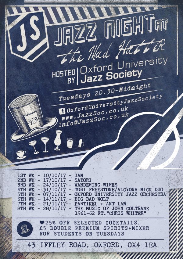 Jazz Night OU JazzSoc The Mad Hatter, Oxford